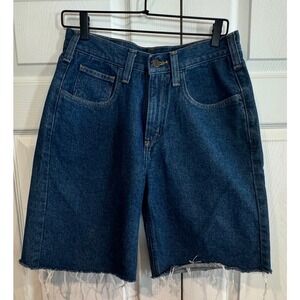 Carhartt Mens Cutoff Utility Streetwear Raw Hem Blue Denim Shorts